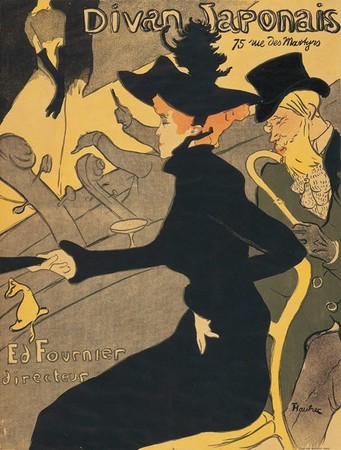 アンリ・ド・トゥールーズ＝ロートレック《ディヴァン・ジャポネ》1892-93年