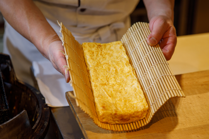 作並湧水で出汁を取った竹鶏たまごのだし巻き卵