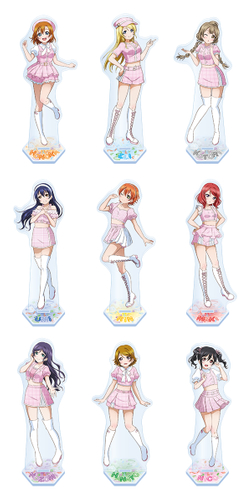 ビッグアクリルスタンド(&mu;'s girly pink) (全9種)　各1,540円(税込)