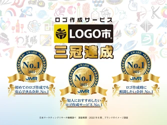 無料提案型のロゴ作成サービス『LOGO市』が「初めてのロゴ作成でも安心できる会社」など 3項目で第1位を獲得！