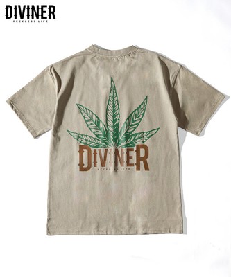 【420WEED】Two Pattern Logo Weed TEE(ベージュ)