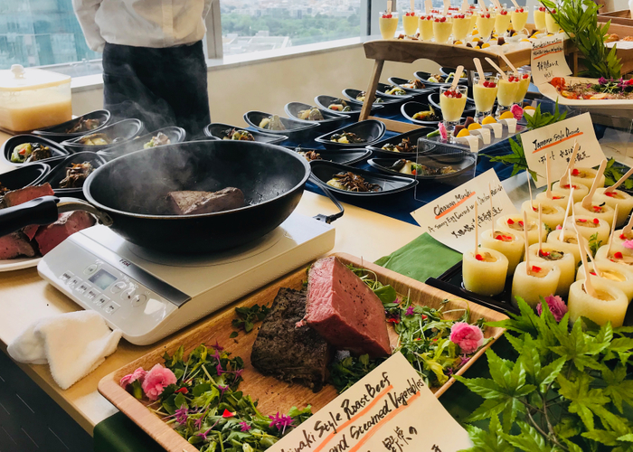 その場で熱々を！ライブクッキング