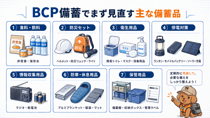 まず見直す備蓄品一覧