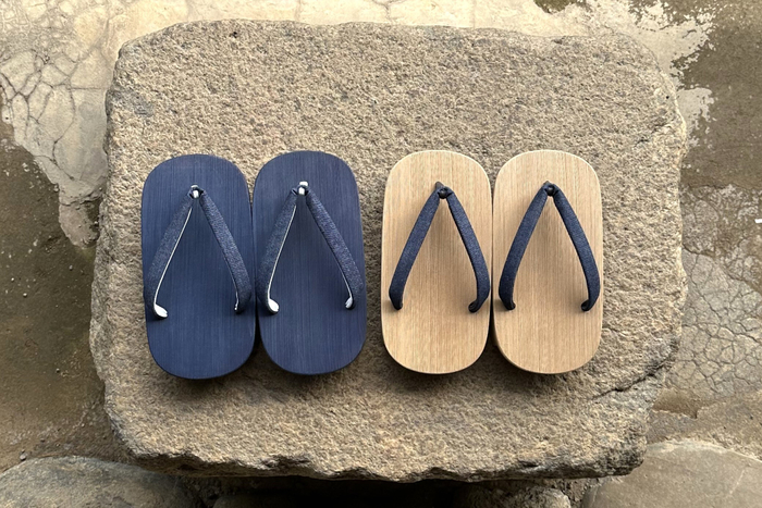 ねずこ下駄　茶綿デニム鼻緒 3