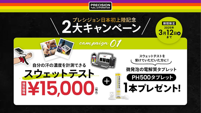 自分の汗の濃度を計測できるスウェットテスト+PH500タブレット 1本プレゼント