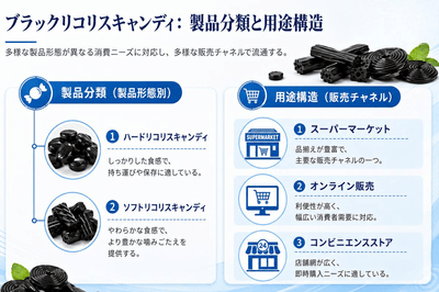 図:ブラックリコリスキャンディ製品分類と用途構造