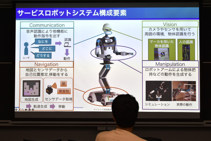 サービスロボットシステムの構成要素を説明