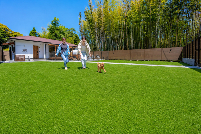 170m2超の広々プライベートドッグラン