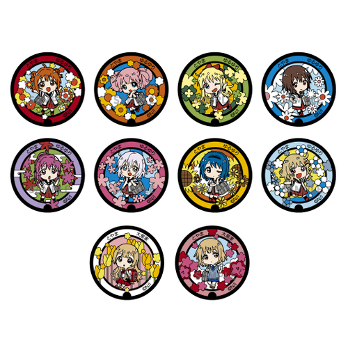 【ゆるゆり＆大室家】ステッカー(マンホール蓋風)