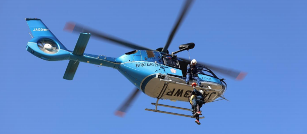 和歌山県警航空隊へリコプター「きのくに」による救助の様子(イメージ)