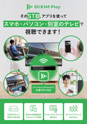 テレビ視聴アプリ「DiXiM Play」