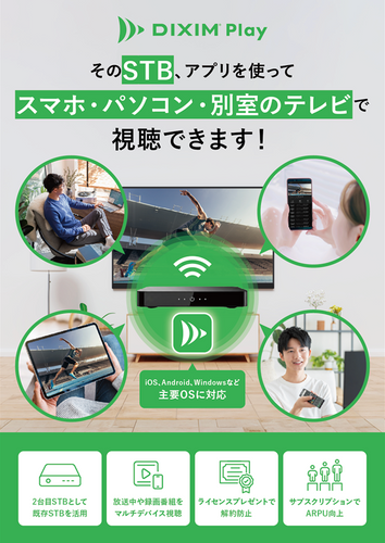 テレビ視聴アプリ「DiXiM Play」