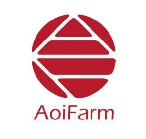 アオイファーム企業シンボル ~“強い農業はこえていく”と想いを込め~