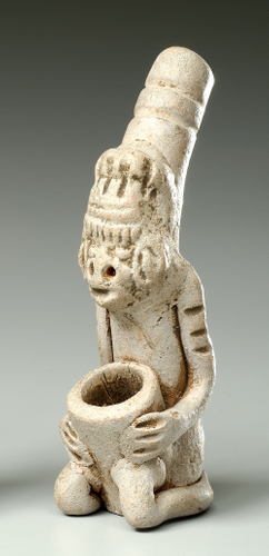 (Photo_19)人物像形土製パイプ グァテマラ　20世紀後半