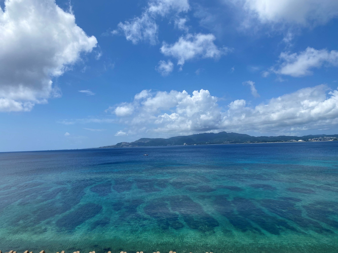 許田から望む、名護湾の風景