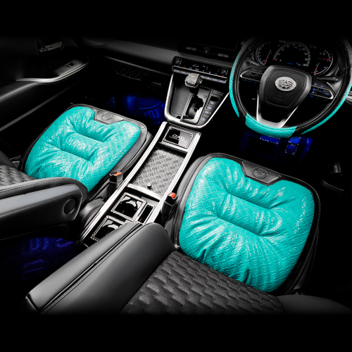 グランドシートクッション SSモデル モノグラムレザーオーシャンブルー【HA747-01-01】