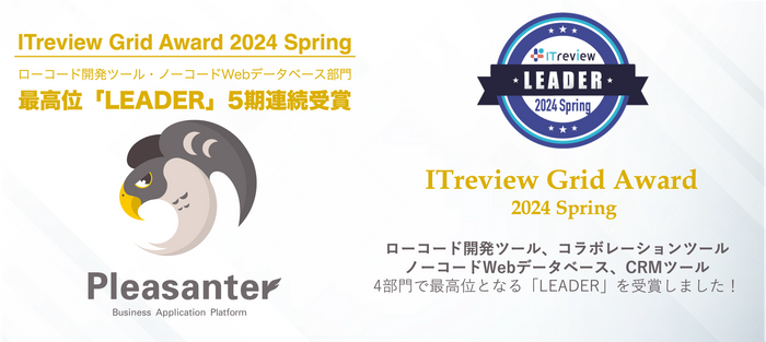 ITreview Grid Award 2024 SpringにてLeaderを受賞