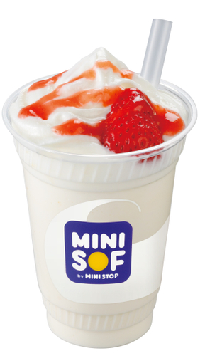 のむソフトクリームパフェ　いちごレアチーズ　単品画像