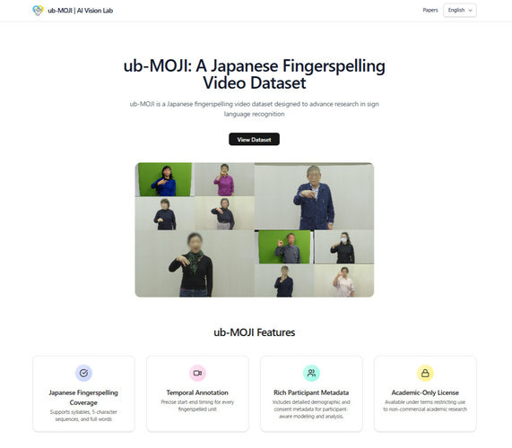 日本語の指文字データベース「ub-MOJI」プロジェクト