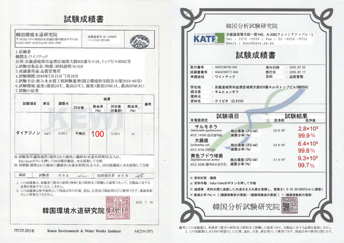 国家認証機関テスト結果