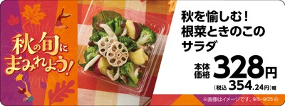 秋を愉しむ!根菜ときのこのサラダ 販促物画像(画像はイメージです。)