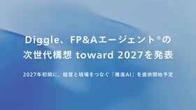 Diggle、FP&Aエージェント®の次世代構想 toward 2027を発表
━━2027年初頭に、経営と現場をつなぐ「推進AI」を提供開始予定
