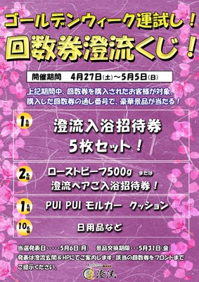 回数券購入で当たる!澄流くじ