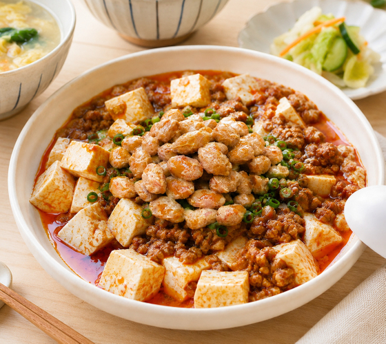 大粒納豆マーボー豆腐