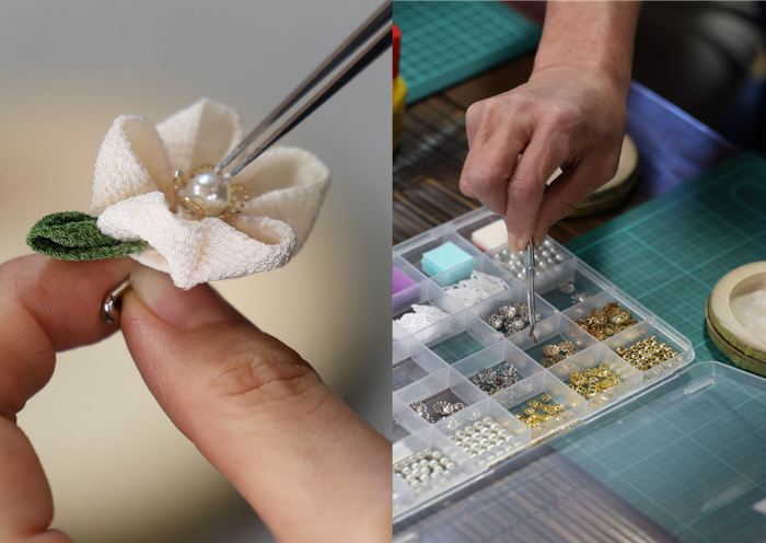 小江戸とりっぷ館の「つまみ細工」体験