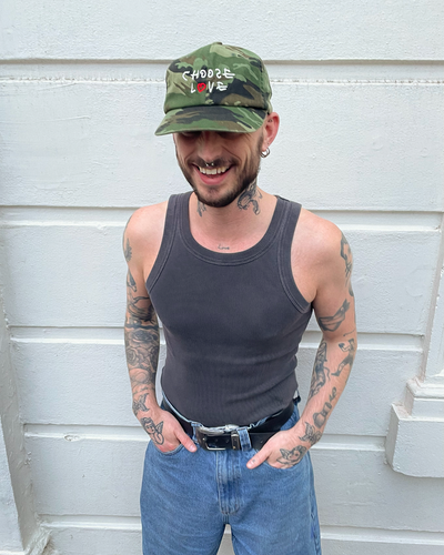 CHOOSE LOVE CAP - CAMO / 価格：7,700円(税込)
