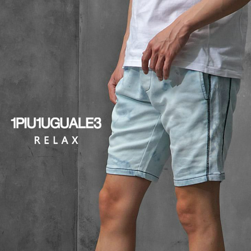 1PIU1UGUALE3 RELAX BLEACHEDJOGGDENIMSHORTS