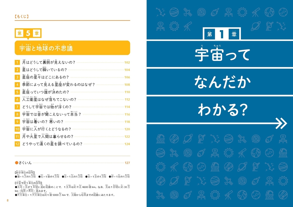『こども宇宙 未知なる宇宙のことがわかる本』もくじ③