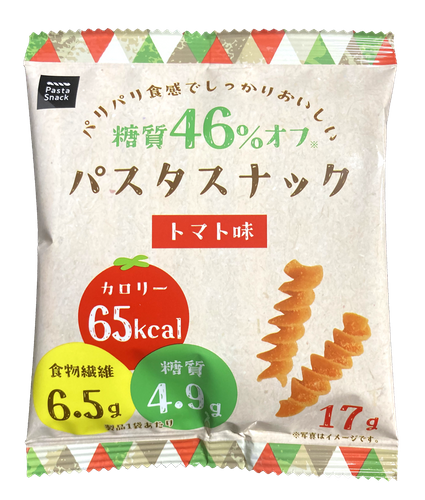 「糖質46%オフ パスタスナック トマト味」商品写真