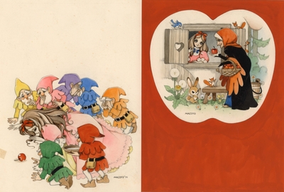 「しらゆきひめ」(7)水彩 27×40.5cm 1971年作 330,000円(税込)