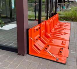ゲリラ豪雨等による浸水を防ぐ 簡易型止水板 Flood Guard F