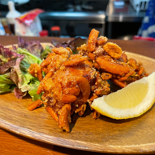 唐揚げの柿ピー揚げ！　