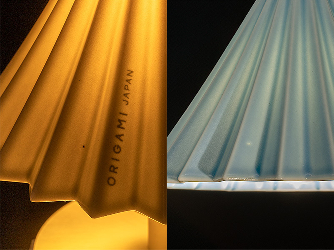 左：鉄粉／右：釉薬ハゲ