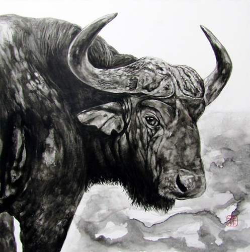 佐藤周作氏 墨絵作品