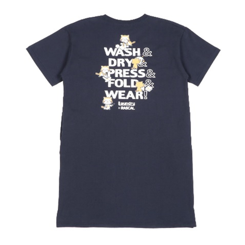 Tシャツワンピ　ネイビー　（裏）