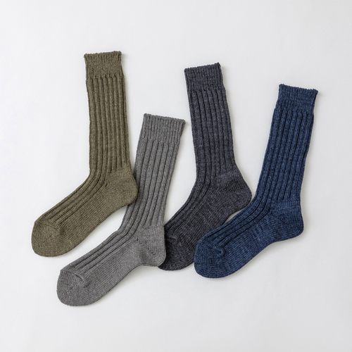 RE LOOP/RECYCLE COTTON SPECKDYEリブハイクルー