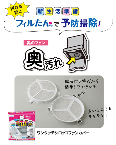 ワンタッチシロッコファンカバー