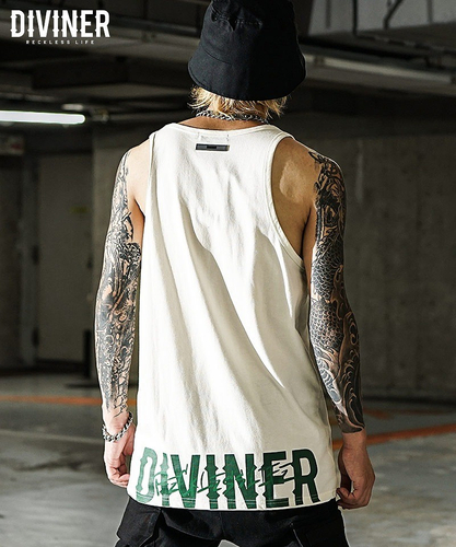 HemLogo Tanktop(オフホワイト/グリーン)