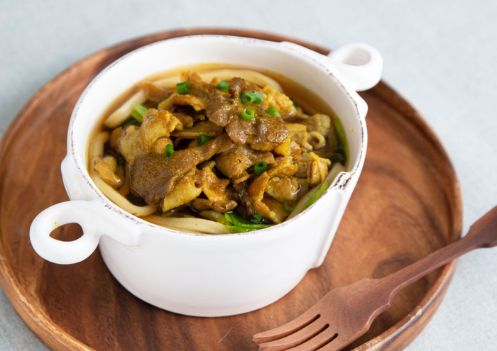 うどんにトッピング