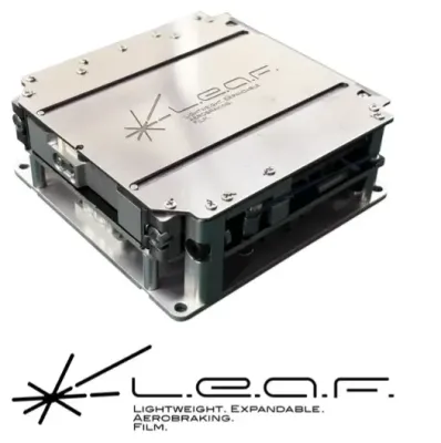 小型衛星向けデオービット装置「LEAF(Lightweight Expandable Aerobraking Film)」(写真提供:cosmobloom)