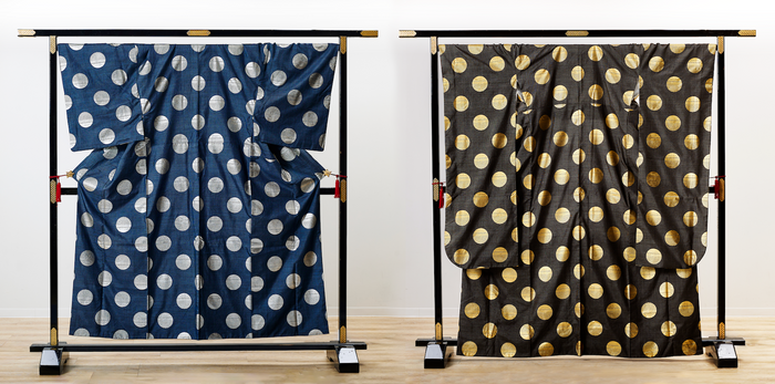 本場奄美大島紬 箔大島「月と太陽」