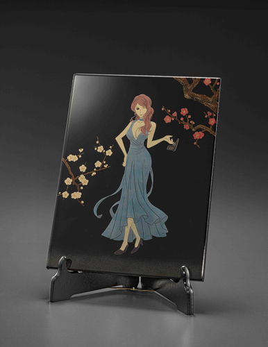 輪島塗　本蒔絵　峰不二子