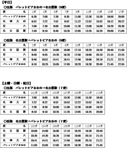 ２０２６年４月１日改正時刻表