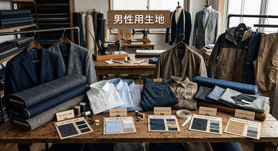 図. 男性用生地の製品画像