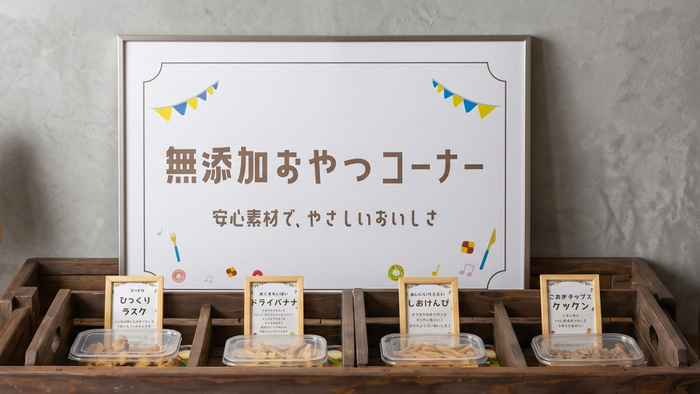 KIDSラウンジ「無添加おやつコーナー」