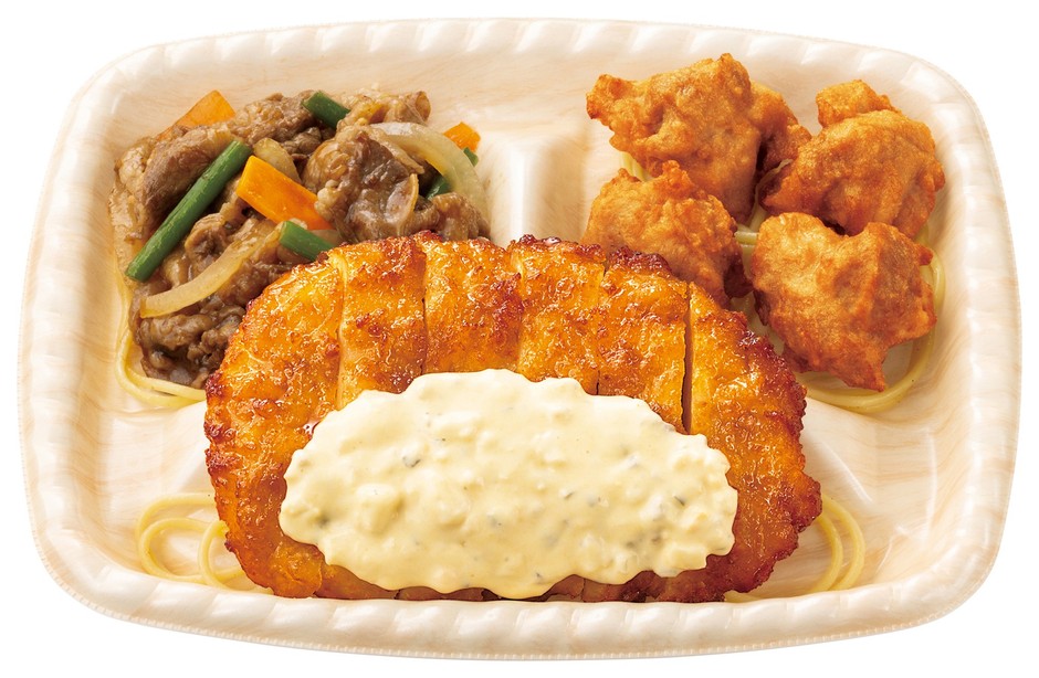 【好評販売中】 チキン南蛮/牛焼肉/から揚 チキン南蛮シェア盛プレート 1,112円(税込1,200円)